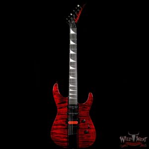 Summer Event #707 Jackson Custom Shop Soloist HSS Hardtail Trans Red w/ Comp Stripes Painted by Travis Shannon - Image 5