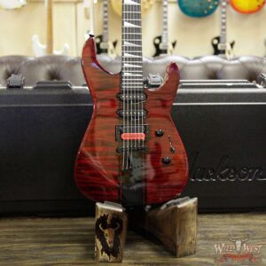 Summer Event #707 Jackson Custom Shop Soloist HSS Hardtail Trans Red w/ Comp Stripes Painted by Travis Shannon - Image 11
