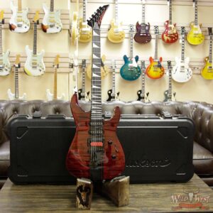 Summer Event #707 Jackson Custom Shop Soloist HSS Hardtail Trans Red w/ Comp Stripes Painted by Travis Shannon - Image 9
