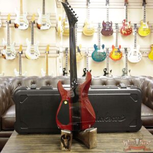 Summer Event #707 Jackson Custom Shop Soloist HSS Hardtail Trans Red w/ Comp Stripes Painted by Travis Shannon - Image 14