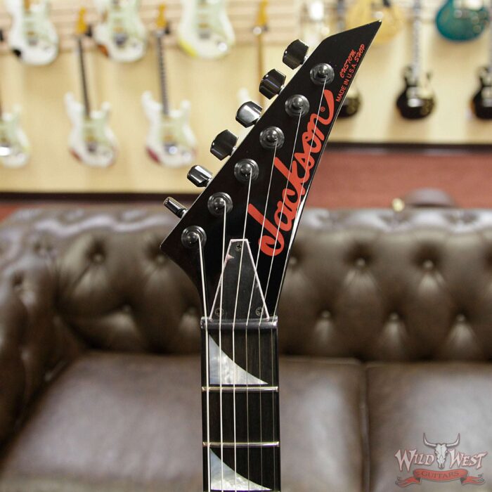 Summer Event #707 Jackson Custom Shop Soloist HSS Hardtail Trans Red w/ Comp Stripes Painted by Travis Shannon - Image 10