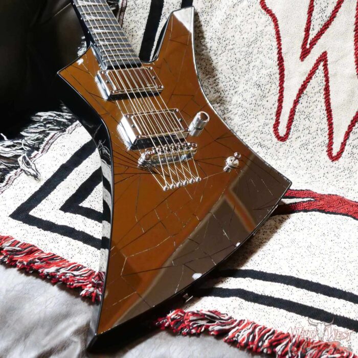 Jackson Custom Shop Pat McGarry Masterbuilt Cracked Mirror Kelly HH EMG Pickups TOM String-Thru Body - Image 8
