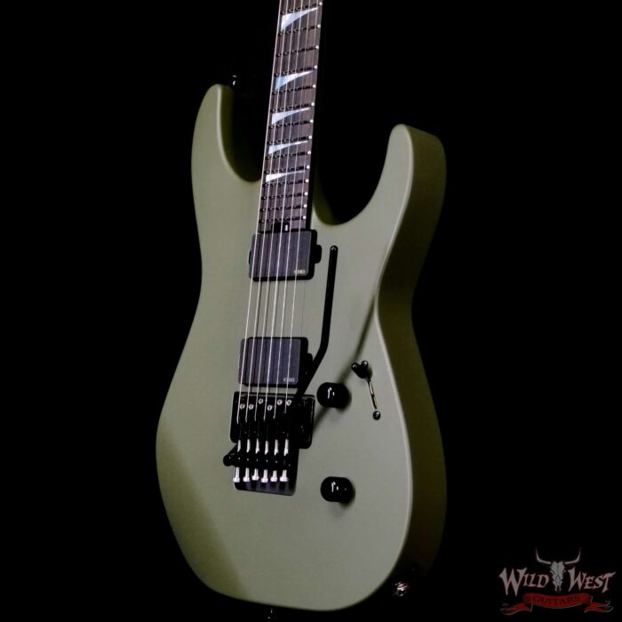 Jackson American Series SL2MG Soloist Floyd Rose EMG Pickups Ebony Fingerboard Matte Army Drab 8.15 LBS - Image 2