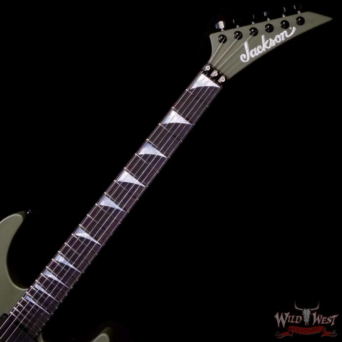 Jackson American Series SL2MG Soloist Floyd Rose EMG Pickups Ebony Fingerboard Matte Army Drab 8.15 LBS - Image 4