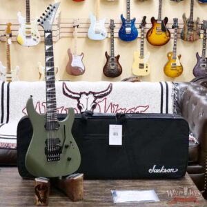Jackson American Series SL2MG Soloist Floyd Rose EMG Pickups Ebony Fingerboard Matte Army Drab 8.15 LBS - Image 5