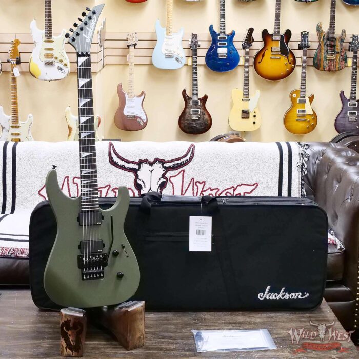 Jackson American Series SL2MG Soloist Floyd Rose EMG Pickups Ebony Fingerboard Matte Army Drab 8.15 LBS - Image 5