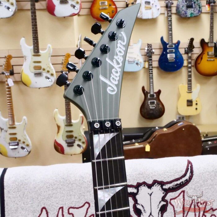 Jackson American Series SL2MG Soloist Floyd Rose EMG Pickups Ebony Fingerboard Matte Army Drab 8.15 LBS - Image 6