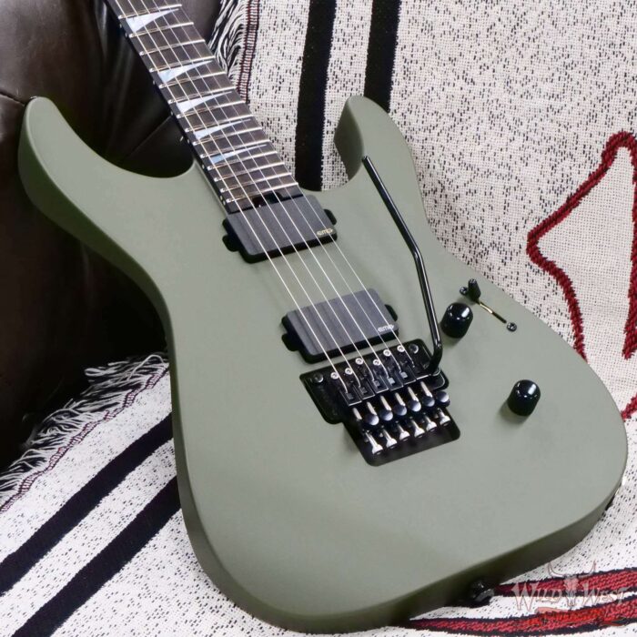 Jackson American Series SL2MG Soloist Floyd Rose EMG Pickups Ebony Fingerboard Matte Army Drab 8.15 LBS - Image 7