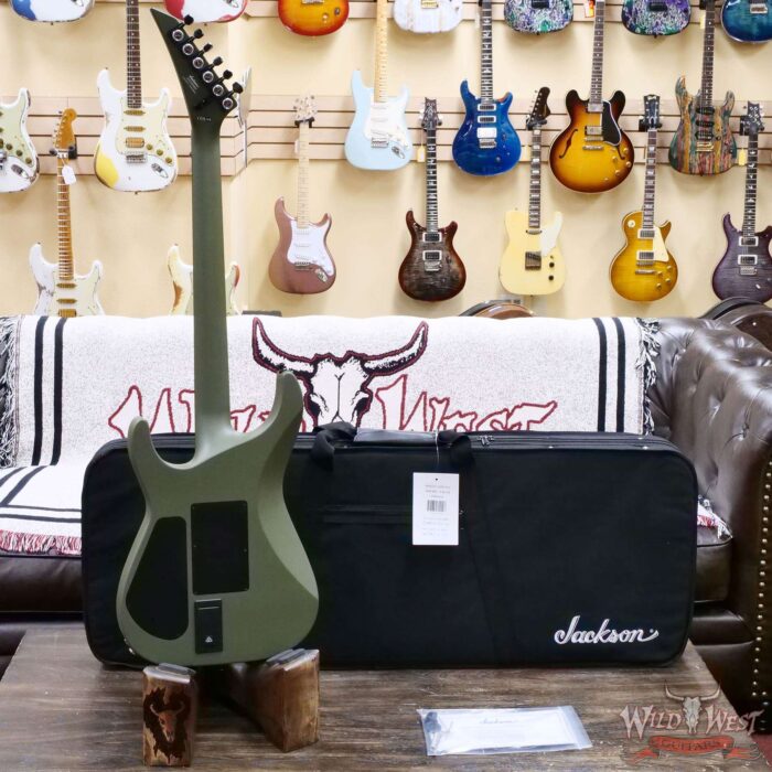 Jackson American Series SL2MG Soloist Floyd Rose EMG Pickups Ebony Fingerboard Matte Army Drab 8.15 LBS - Image 8