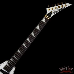 Jackson Concept Series Rhoads RR24 HS Ebony Fingerboard White with Black Pinstripes - Image 4