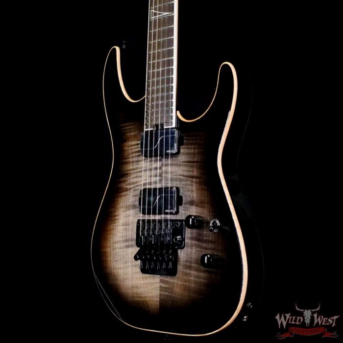 Jackson Limited Edition Wildcard Series Solois SL2FM Ebony Fingerboard Fishman Fluence Pickups Transparent Black Burst - Image 2