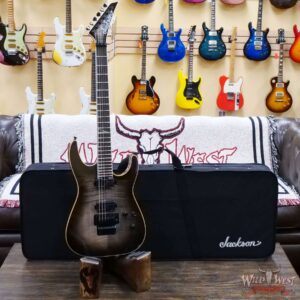 Jackson Limited Edition Wildcard Series Solois SL2FM Ebony Fingerboard Fishman Fluence Pickups Transparent Black Burst - Image 4