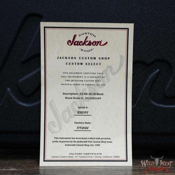 Jackson USA Custom Shop Randy Rhoads RR 2H Tune-O-Matic Bridge NOS Gloss Black 7.80 LBS - Image 11