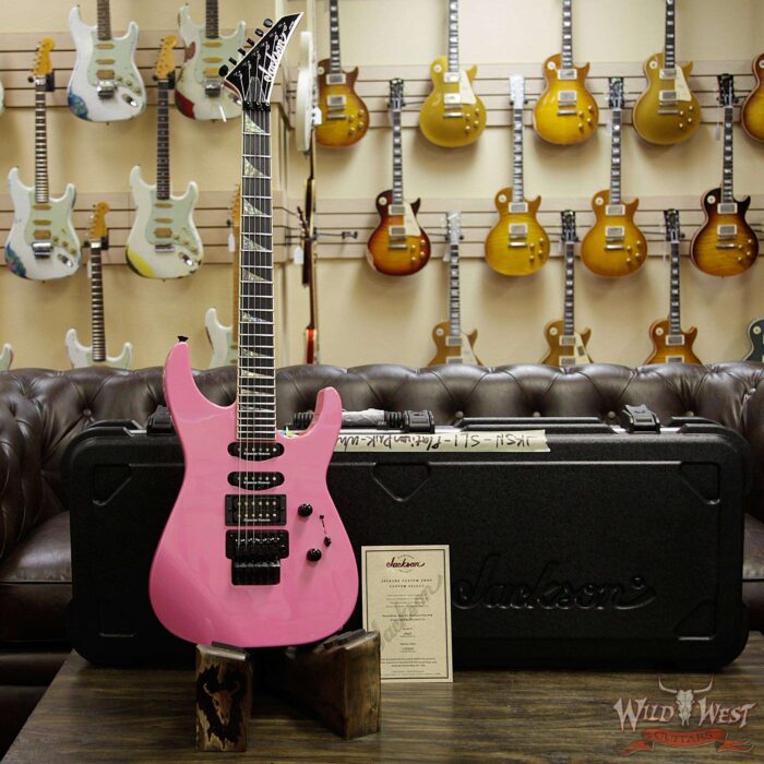 Jackson USA Custom Shop SL1 Soloist HSS Floyd Rose Ebony Fingerboard Platinum Pink - Image 12