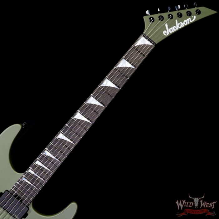 Jackson American Series SL2MG HT Soloist Hardtail EMG Pickups Ebony Fingerboard Matte Army Drab 7.50 LBS - Image 4
