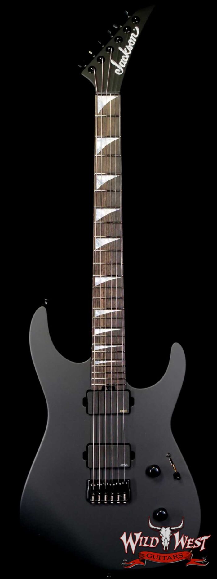 Jackson American Series SL2MG HT Soloist Hardtail EMG Pickups Ebony Fingerboard Satin Black 7.65 LBS - Image 1