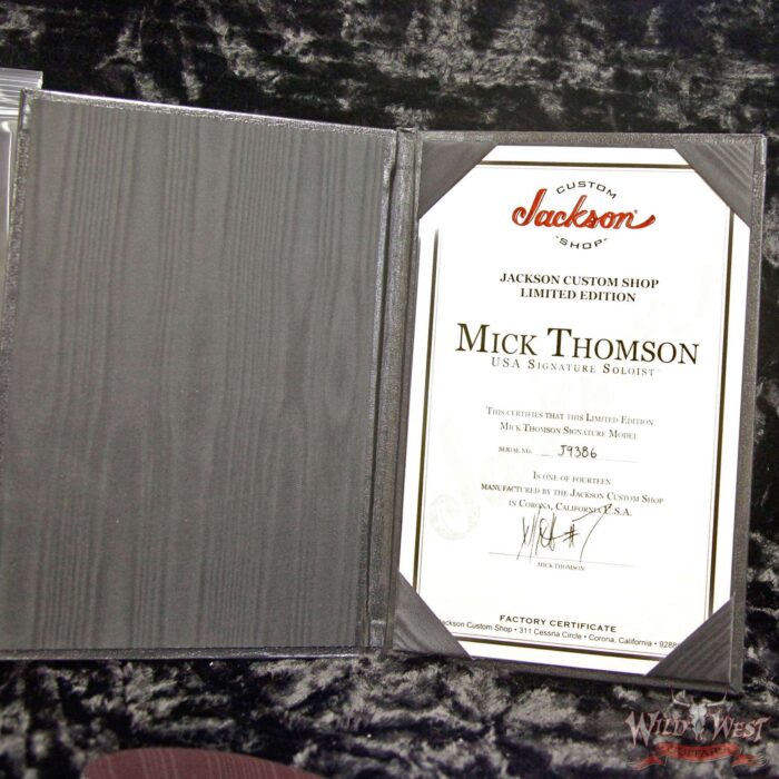 Jackson USA Limited Edition Mick Thomson Signature Soloist Ebony Fingerboard Deep Blood Metallic - Image 15