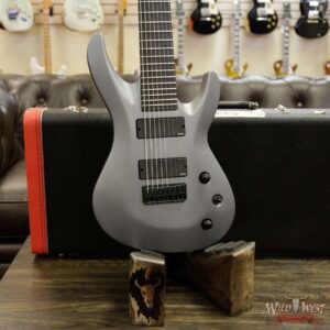 Jackson USA Select B8MG Deluxe Neck-Thru HH 8-String Baritone EMG Pickups Satin Grey - Image 13