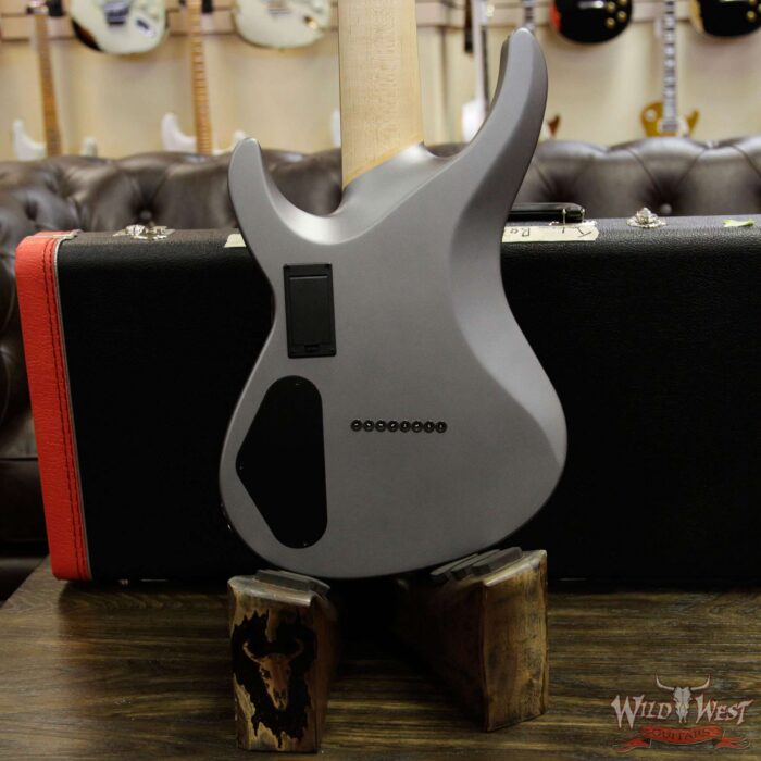 Jackson USA Select B8MG Deluxe Neck-Thru HH 8-String Baritone EMG Pickups Satin Grey - Image 15