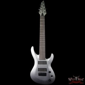 Jackson USA Select B8MG Deluxe Neck-Thru HH 8-String Baritone EMG Pickups Satin Grey - Image 5