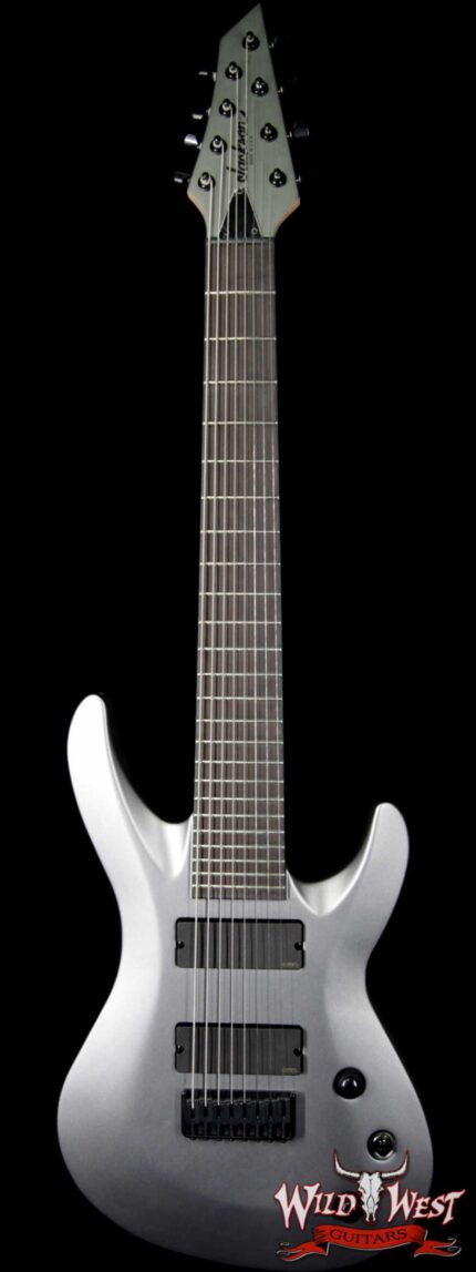 Jackson USA Select B8MG Deluxe Neck-Thru HH 8-String Baritone EMG Pickups Satin Grey