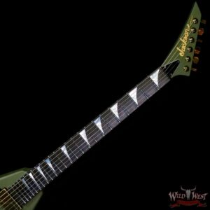 Jackson USA Custom Shop Limited Edition King V Fishman Fluence Modern Humbuckers TOM Bridge NOS Satin Olive Drab - Image 4