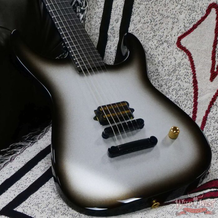 Jackson USA Custom Shop SL1H Soloist Hardtail Tune-O-Matic Bridge Silver Burst - Image 8
