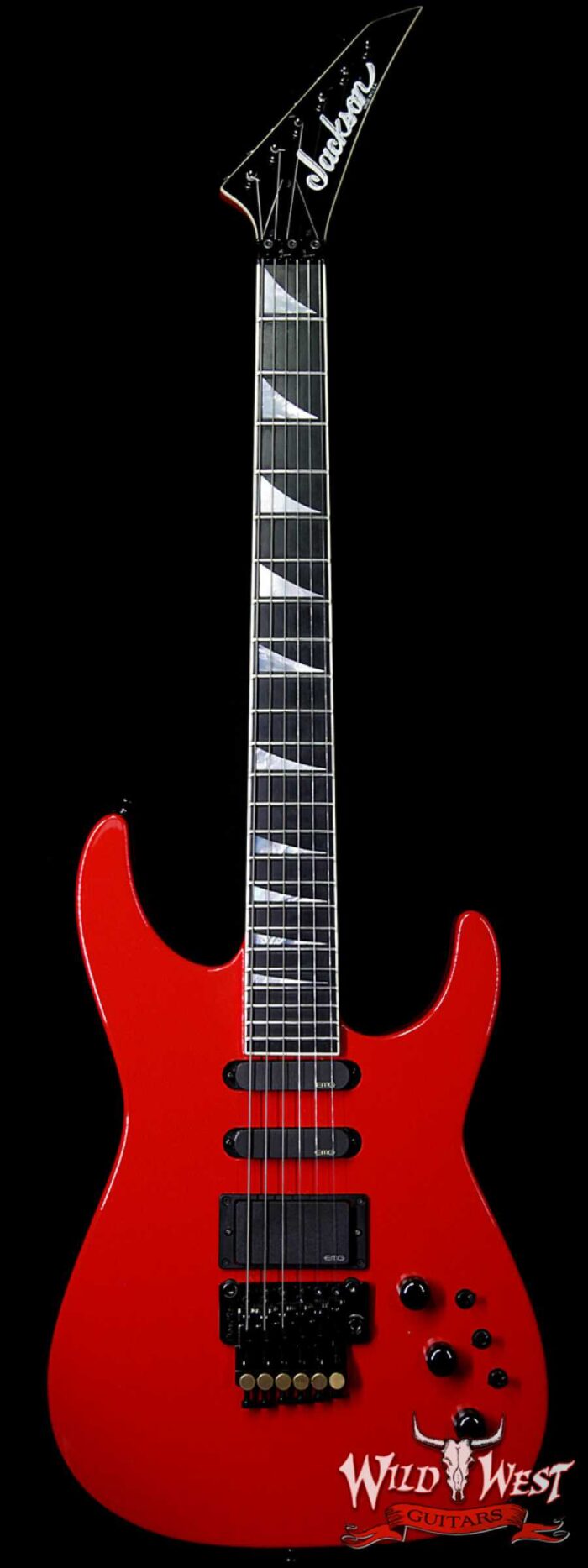 2014 Jackson CS Limited Edition 30th Anniversary Mike Shannon Masterbuilt Soloist HSS EMG Ferrari Red - Small blem - Image 1