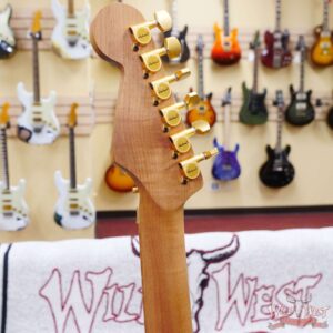 Jackson Custom Shop USA Signature Phil Collen PC Satin Stain Caramelized Flame Maple Fingerboard Satin Transparent Green - Image 10