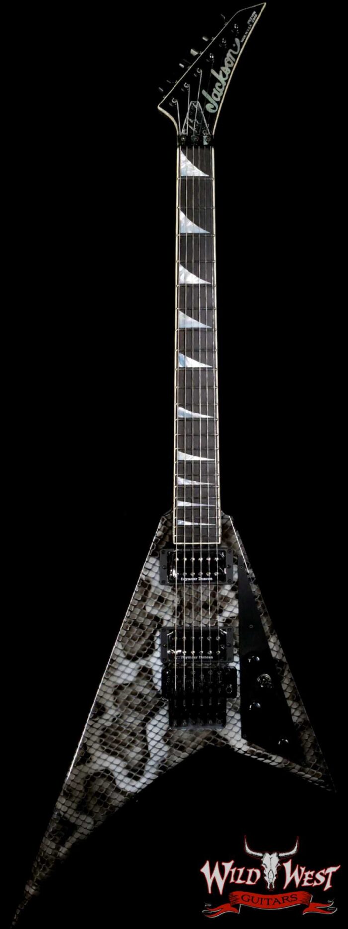 Jackson Custom Shop Randy Rhoads RR 2H Floyd Rose Grey Snakeskin - Image 1