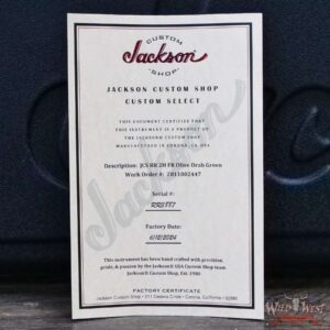 Jackson USA Custom Shop Randy Rhoads RR 2H Floyd Rose NOS Olive Drab Green 7.65 LBS - Image 11