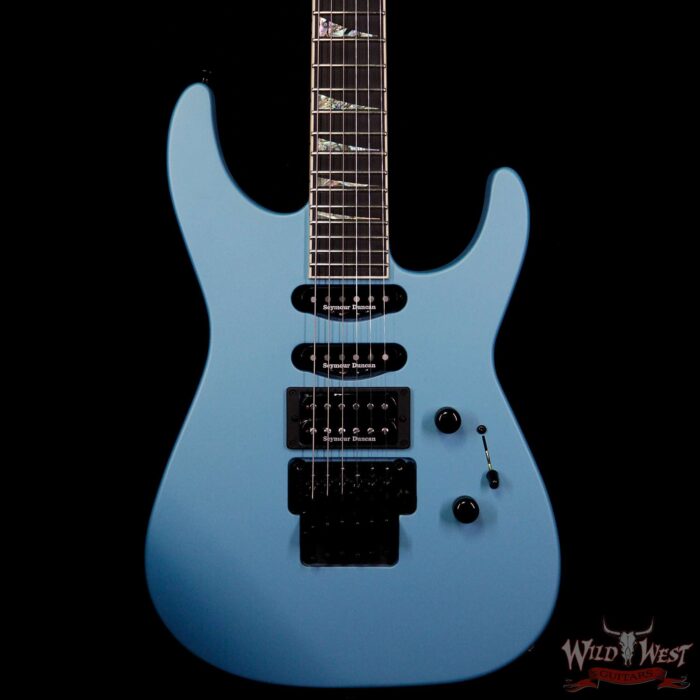 Jackson Custom Shop Wild West Soloist SL1 HSS Seymour Duncan Pickups Ebony Fingerboard Matte Blue Frost - Image 2