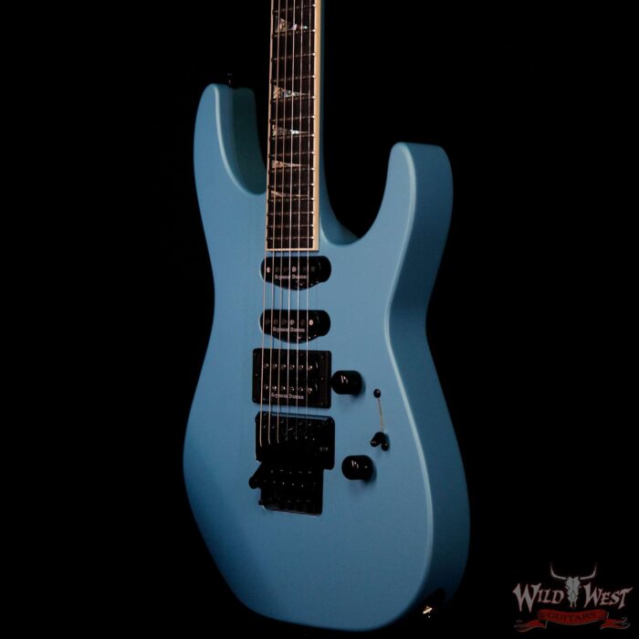 Jackson Custom Shop Wild West Soloist SL1 HSS Seymour Duncan Pickups Ebony Fingerboard Matte Blue Frost - Image 3