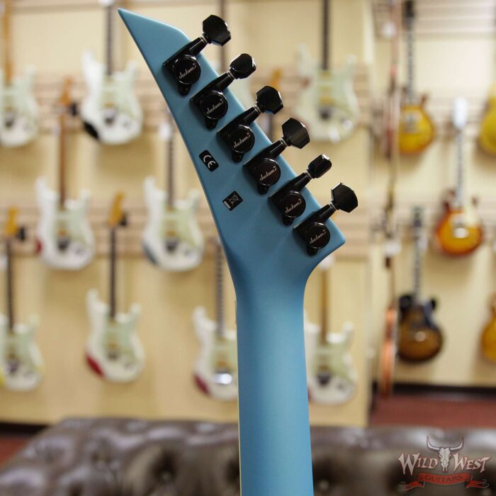 Jackson Custom Shop Wild West Soloist SL1 HSS Seymour Duncan Pickups Ebony Fingerboard Matte Blue Frost - Image 11