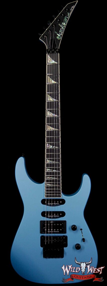 Jackson Custom Shop Wild West Soloist SL1 HSS Seymour Duncan Pickups Ebony Fingerboard Matte Blue Frost