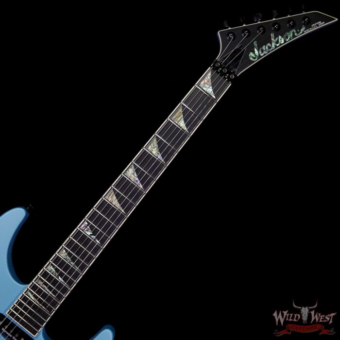 Jackson Custom Shop Wild West Soloist SL1 HSS Seymour Duncan Pickups Ebony Fingerboard Matte Blue Frost - Image 5