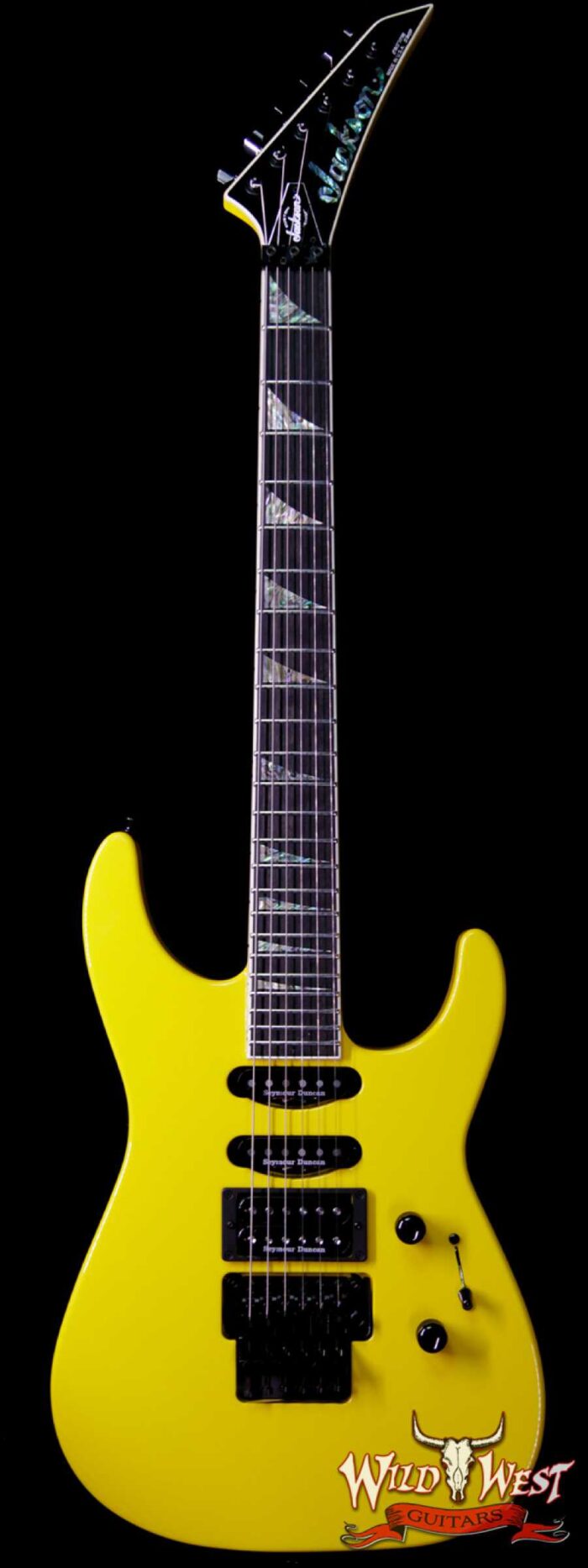 Jackson Custom Shop Wild West Soloist SL1 HSS Seymour Duncan Pickups Ebony Fingerboard Taxi Cab Yellow - Image 1