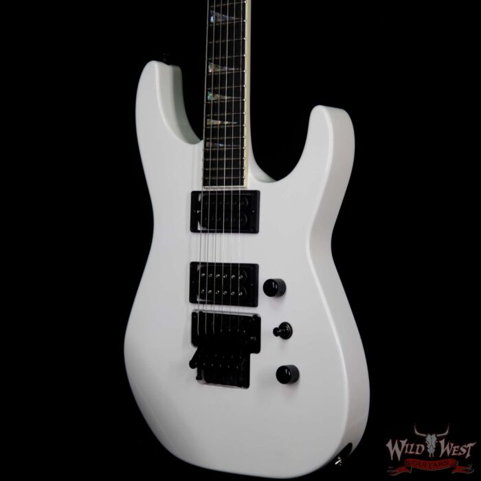 Jackson Custom Shop Soloist SL2H DiMarzio Pickups Floyd Rose Ebony Fingerboard Snow White - Demo - Image 2