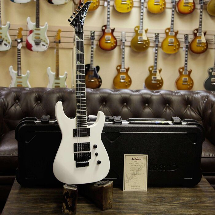 Jackson Custom Shop Soloist SL2H DiMarzio Pickups Floyd Rose Ebony Fingerboard Snow White - Demo - Image 5