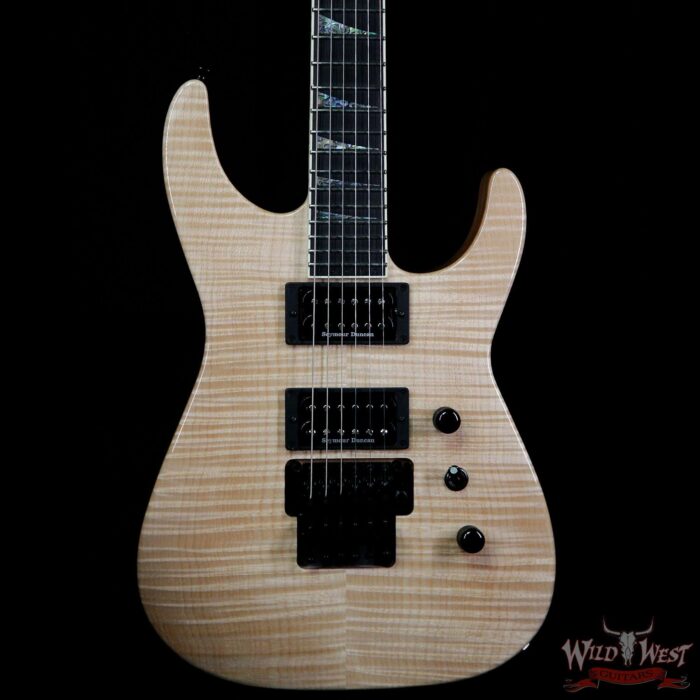 Jackson Custom Shop Wild West Flame Maple Top Soloist SL2H Ebony Fingerboard Natural - Image 3