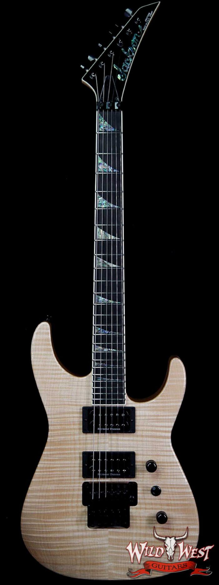 Jackson Custom Shop Wild West Flame Maple Top Soloist SL2H Ebony Fingerboard Natural - Image 1