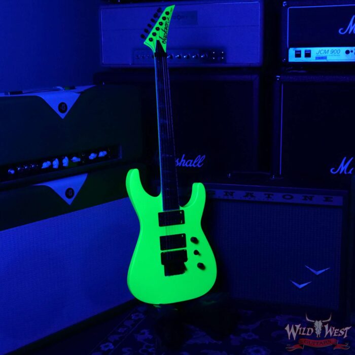 Jackson Custom Shop Soloist SL2H Floyd Rose Seymour Duncan Pickups Ebony Fingerboard Neon Green - Image 6