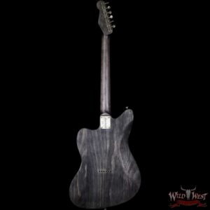 James Trussart SteelTeleMaster Antique Silver Gator Engraved Driftwood Finish Alder Body with Bigsby - Image 6