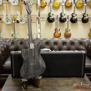 James Trussart SteelTeleMaster Antique Silver Gator Engraved Driftwood Finish Alder Body with Bigsby - Image 14