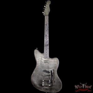 James Trussart SteelTeleMaster Antique Silver Gator Engraved Driftwood Finish Alder Body with Bigsby - Image 5