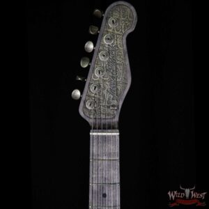 James Trussart SteelTeleMaster Antique Silver Gator Engraved Driftwood Finish Alder Body with Bigsby - Image 8