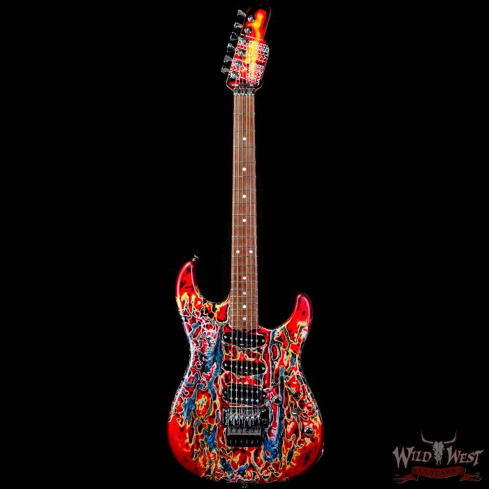 James Tyler USA Studio Elite HD Floyd Rose HSS Rosewood Fingerboard Midboost Preamp Humbucker Split Burning Water - Image 3