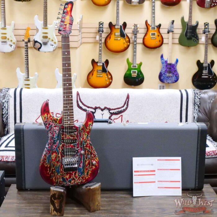 James Tyler USA Studio Elite HD Floyd Rose HSS Rosewood Fingerboard Midboost Preamp Humbucker Split Burning Water - Image 6