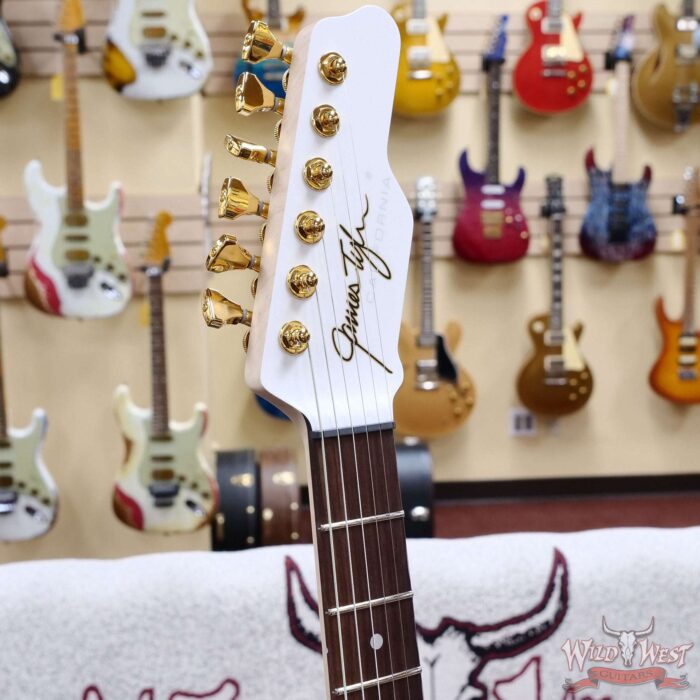 James Tyler USA Studio Elite Alder Body Indian Rosewood Fingerboard White Shmear with Gold Hardware 7.65 LBS - Image 7