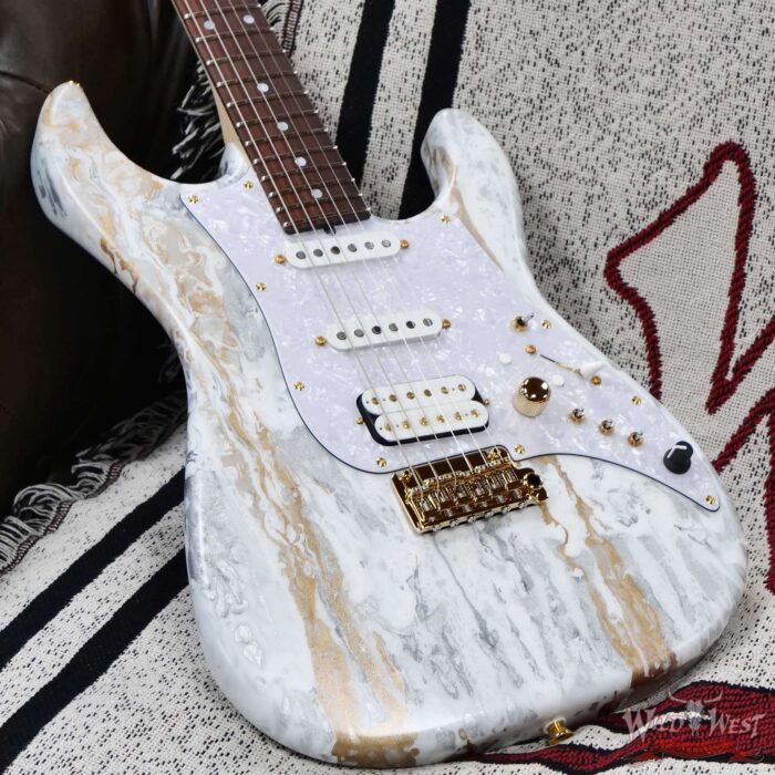 James Tyler USA Studio Elite Alder Body Indian Rosewood Fingerboard White Shmear with Gold Hardware 7.65 LBS - Image 8